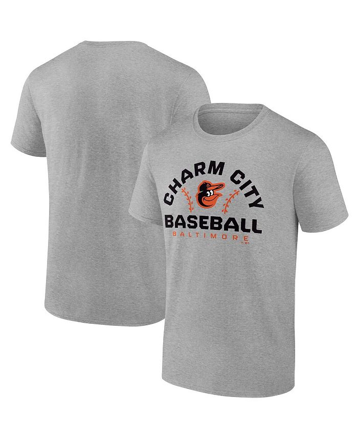 Men's Baltimore Orioles Fanatics Branded Heather Gray Official Team Logo  Long Sleeve T-Shirt