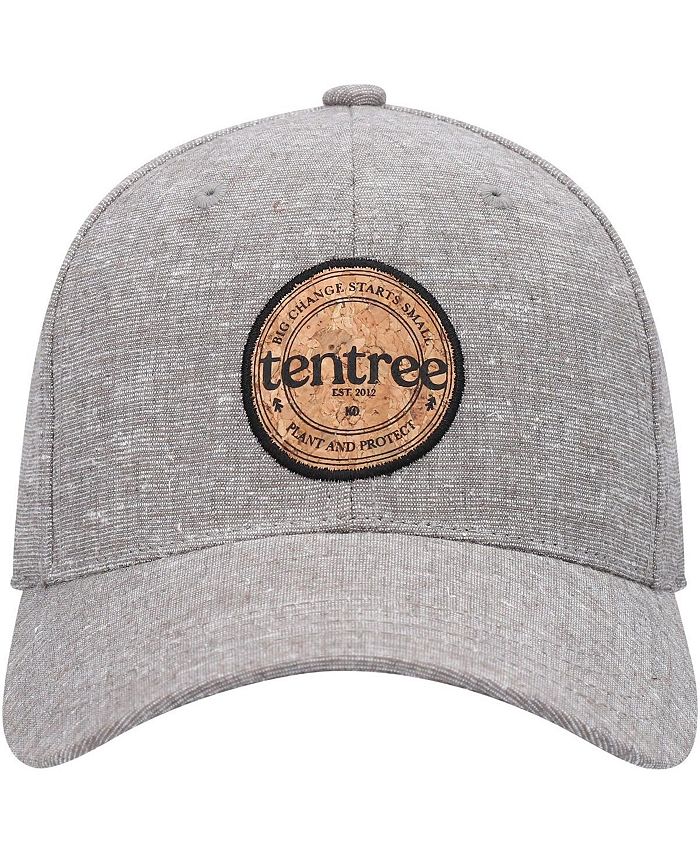 tentree Men's Heathered Gray Cork Patch Hemp Elevation Snapback Hat ...