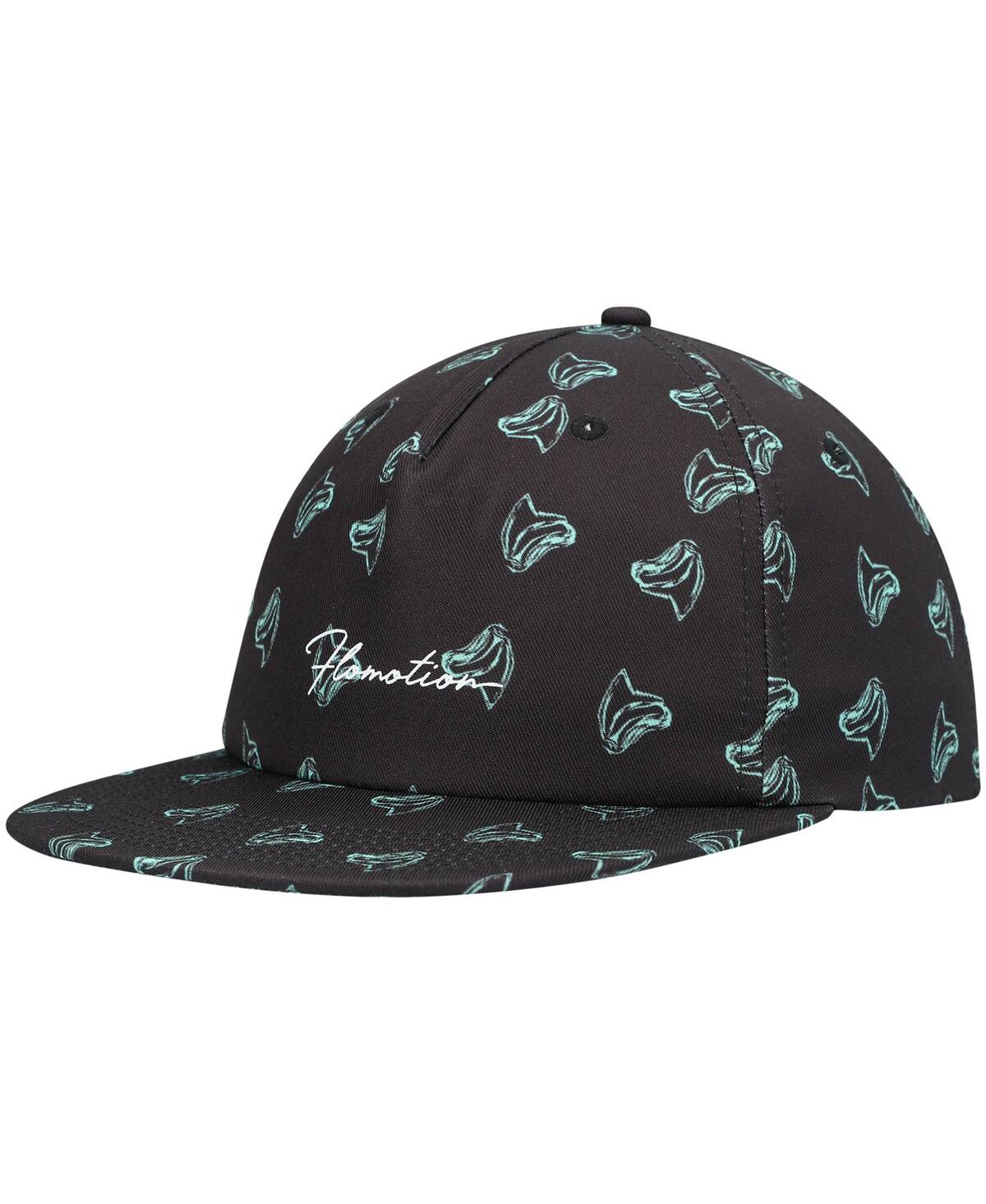 Shop Flomotion Men's  Black Toothy Snapback Hat