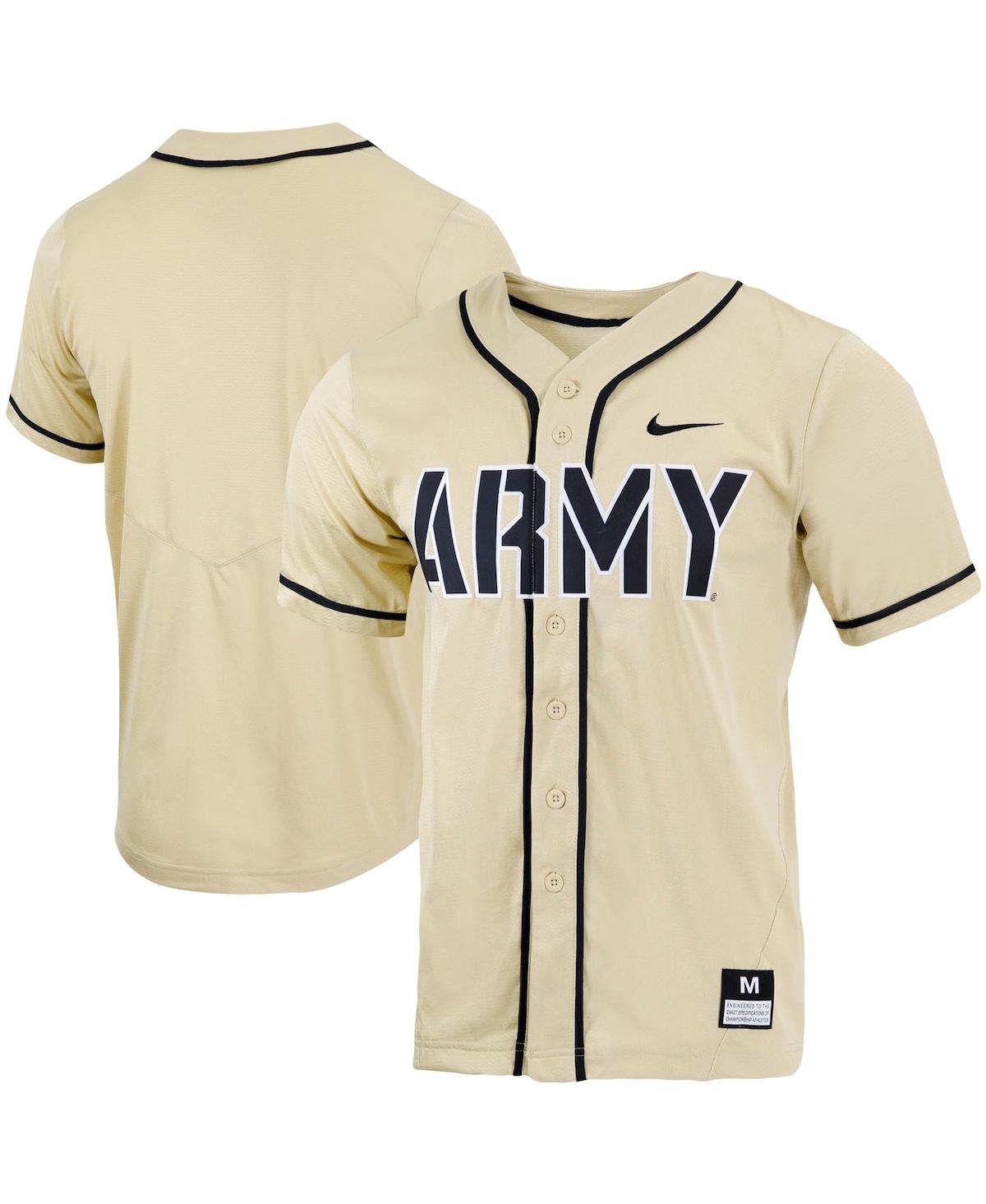 Men's NikeArmy Black Knights Replica Full-Button Baseball Jersey - Gold