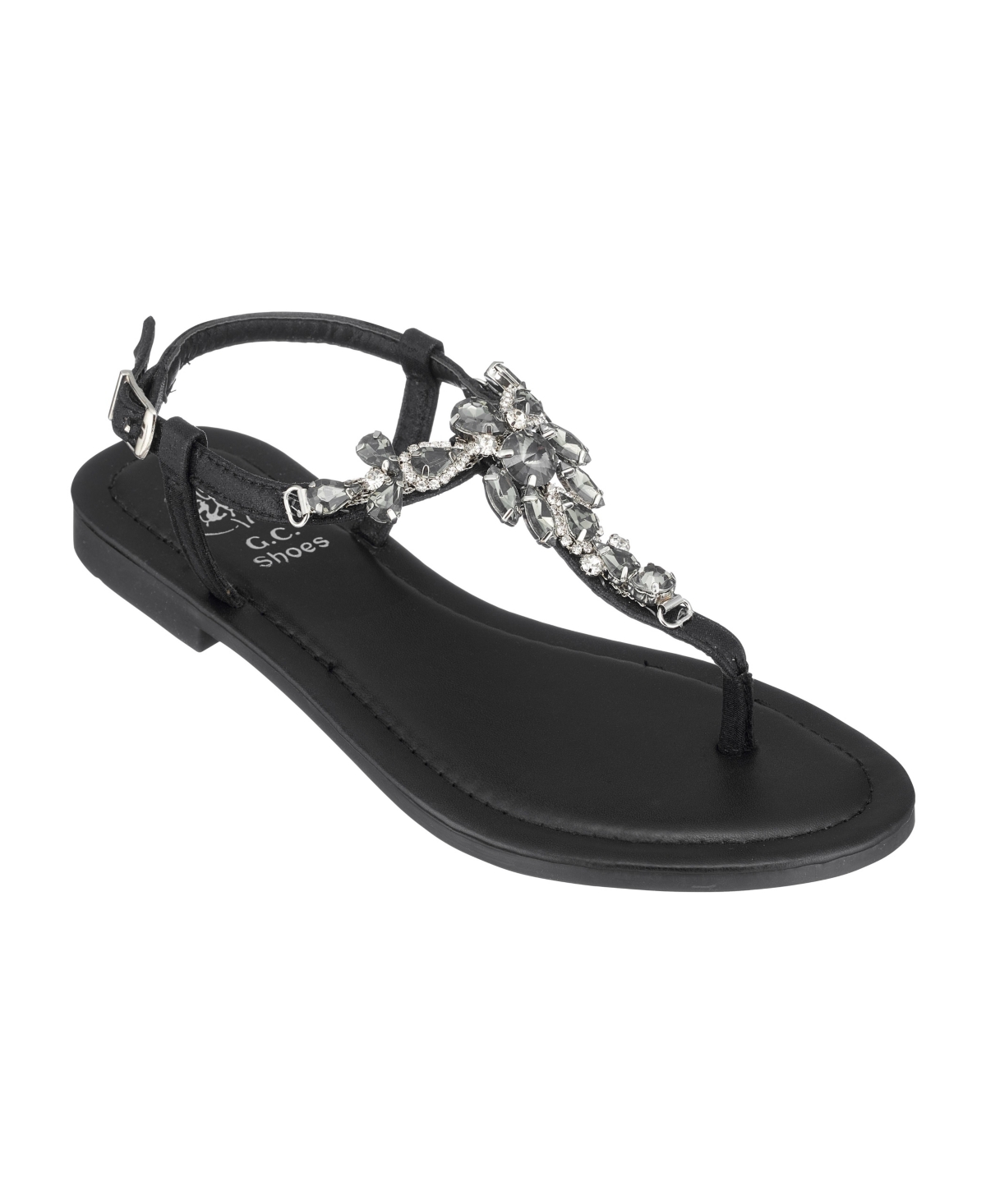 Women's Josie T-Strap Flat Sandals - Black