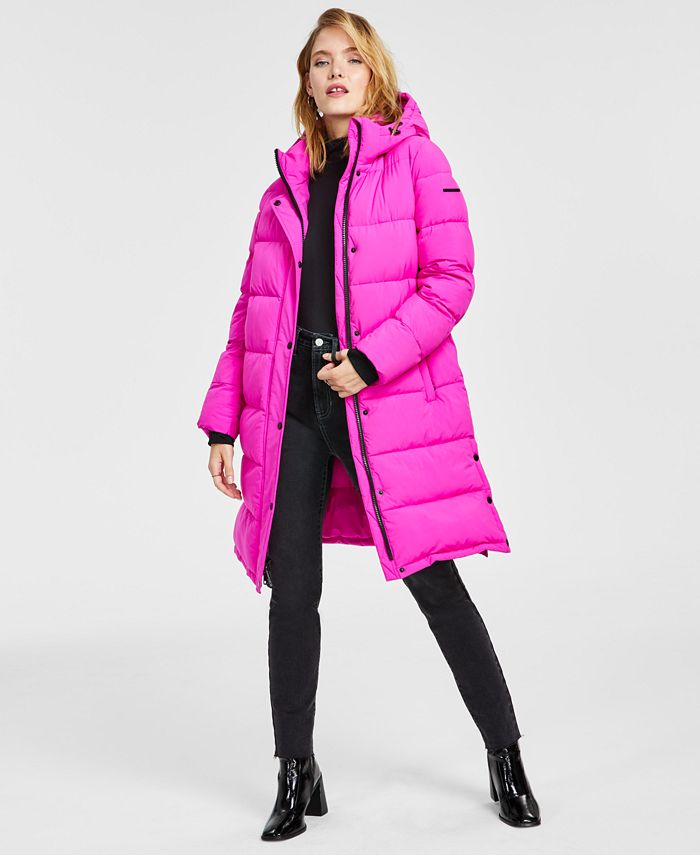 BCBGeneration Women's Hooded Puffer Coat, Created for Macy's & Reviews ...