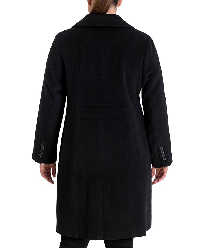 Anne Klein Plus Size Wool Blend Walker Coat - Macy's