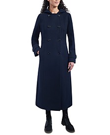 Women's Hooded Double-Breasted Maxi Coat