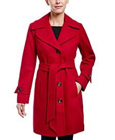 Women's Belted Peacoat, Created for Macy's