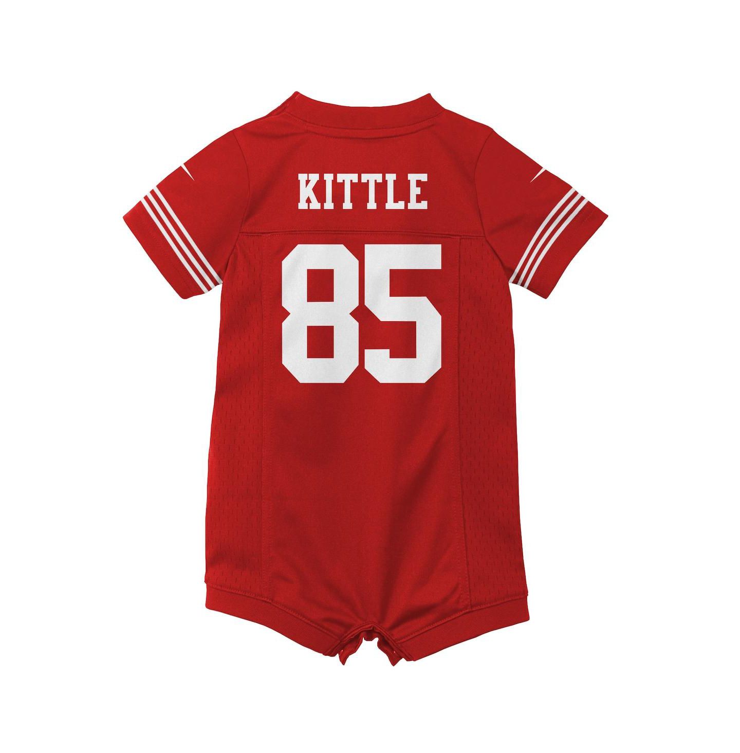 Комбинезон Nike George Kittle Scarlet San Francisco 49ers Romper Game Jersey для малышей — фото 4