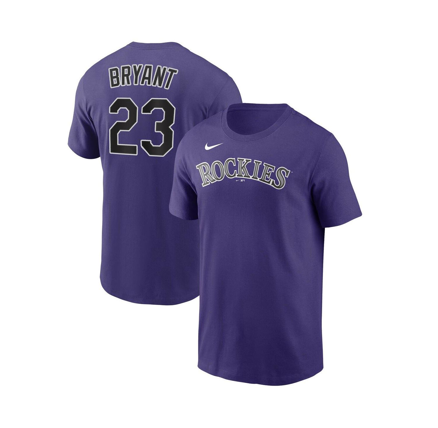 Men's Kris Bryant Purple Colorado Rockies Player Name & Number T-shirt