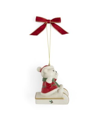 Teddy on a Sleigh Ornament