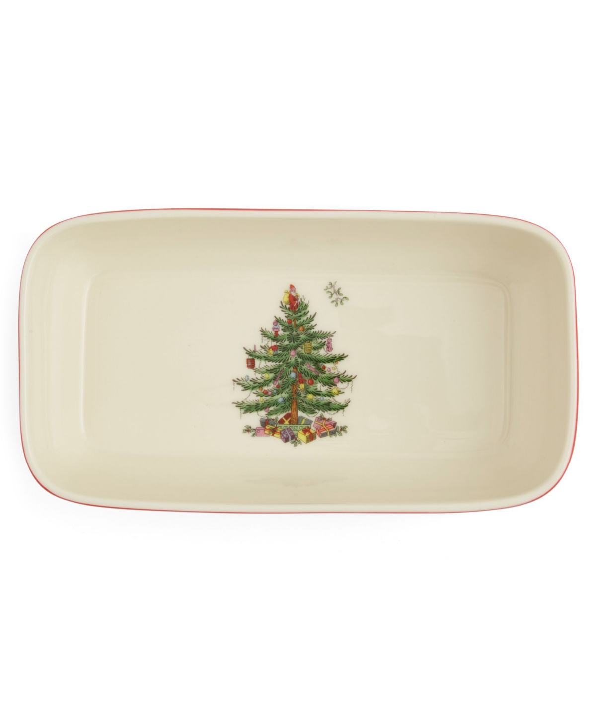 Spode Rectangular Server with Slotted Spoon Set