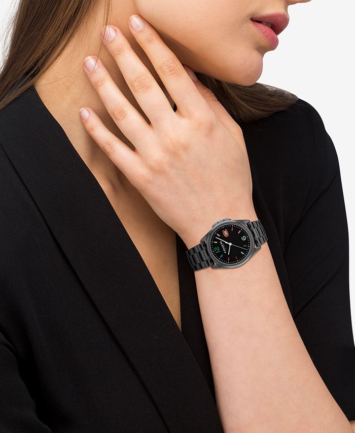 Women s Greyson Black Ceramic Bracelet Watch 36mm