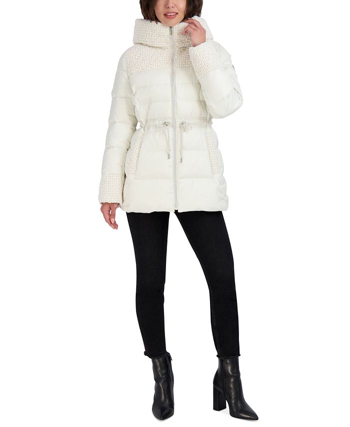 Laundry by Shelli Segal Women's MixedMedia Anorak Hooded Puffer Coat