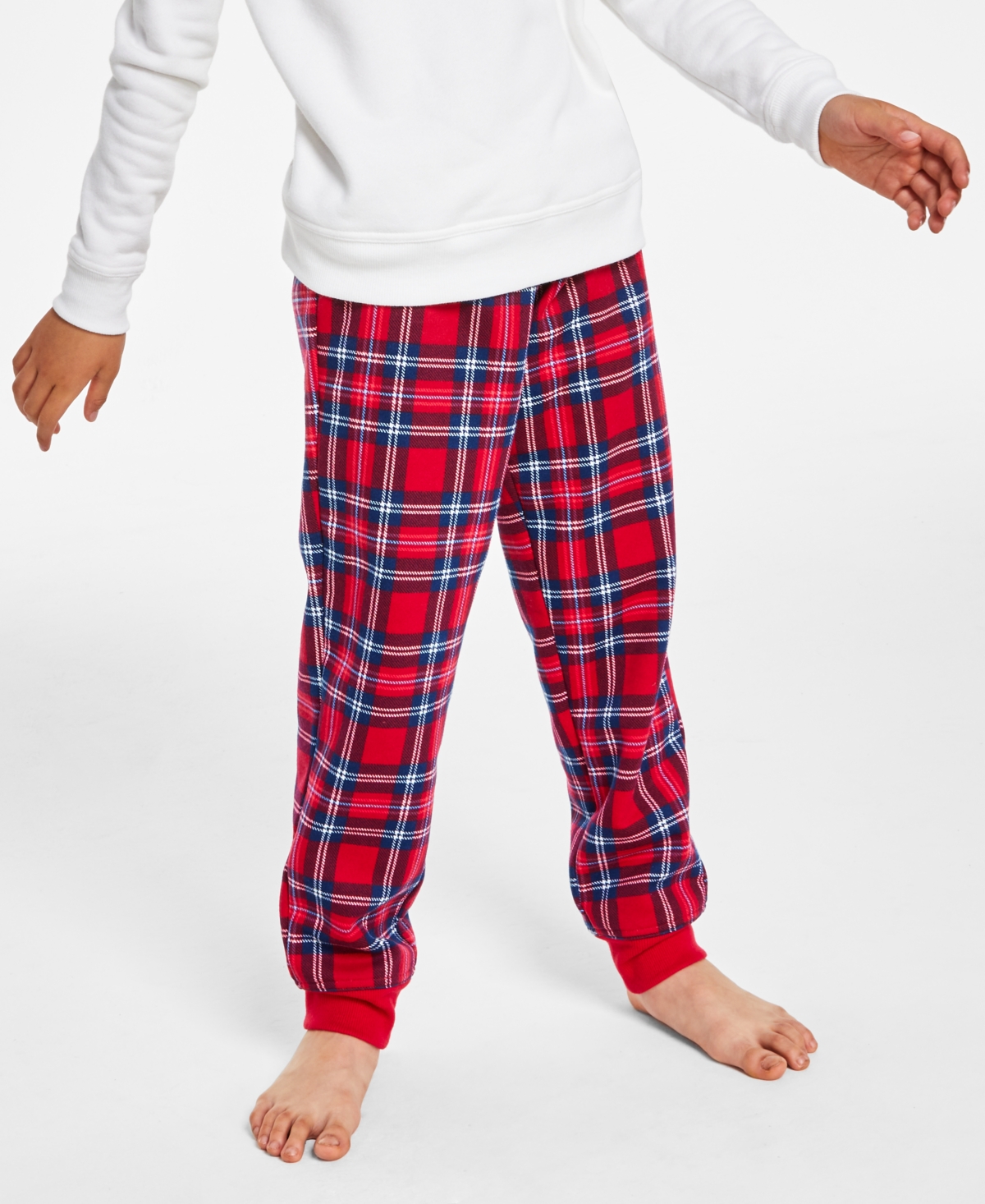 Charter Club Kids Printed Plaid Matching Jogger Pants, Created for Macy's