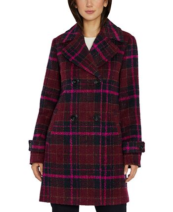 Sam Edelman Women s Double Breasted Plaid Coat Macy s