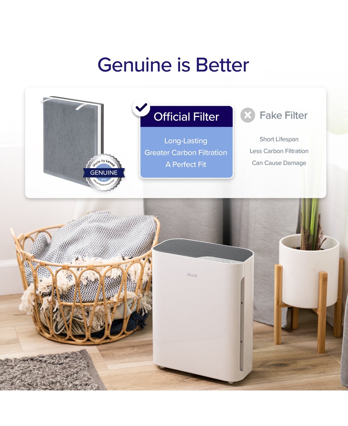 Levoit Replacement Filter For Vital 100 In White