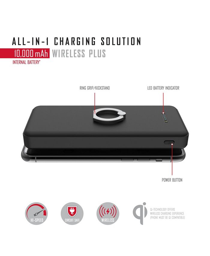 Tzumi PocketJuice Wireless Plus 10K 3in1 10,000mAh Portable Charger