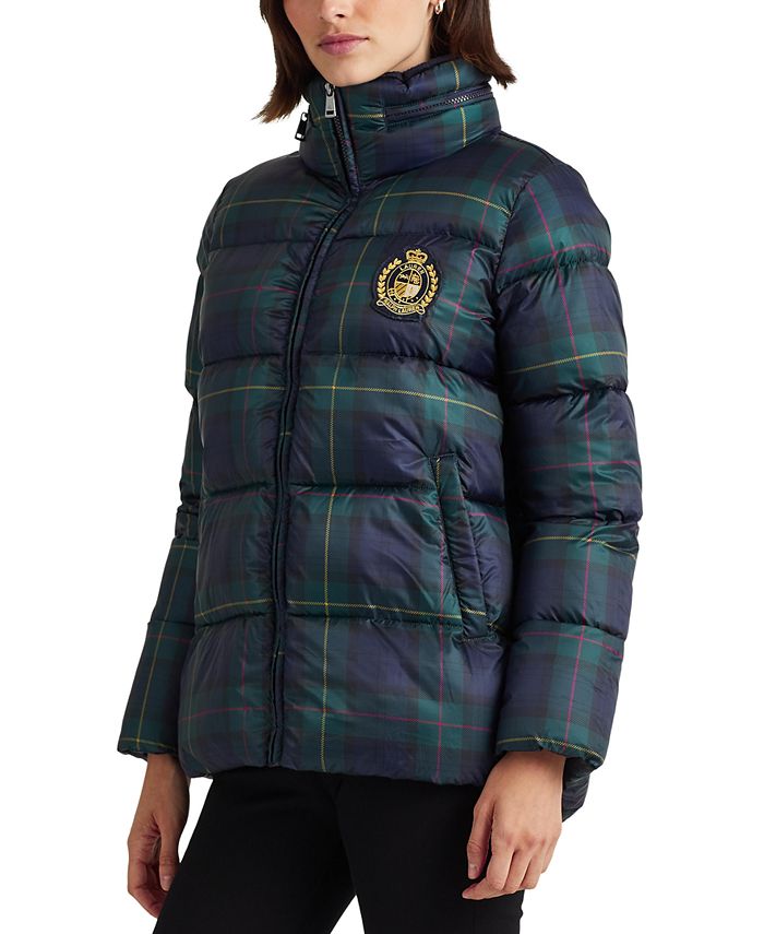 Lauren Ralph Lauren Women's Glen Plaid Hooded Puffer Coat & Reviews - Coats  & Jackets - Women - Macy's
