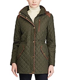 Women's Quilted Hooded Coat, Created for Macy's