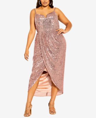 macy's rose gold sequin dress macy\'s rose gold prom dress