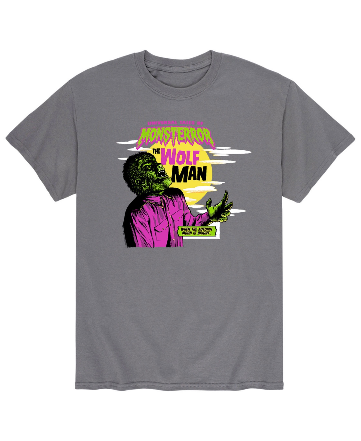 Airwaves Men's Universal Classic Monster Wolf Man T-shirt In Gray