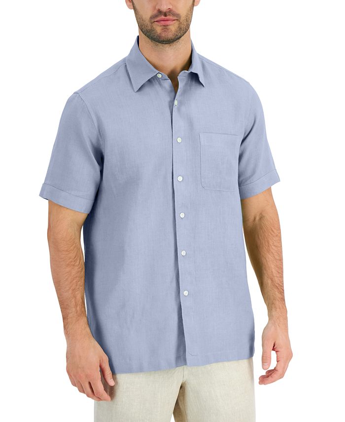 Club Room Men's Short-Sleeve Shirt with Pocket, Created for Macy's