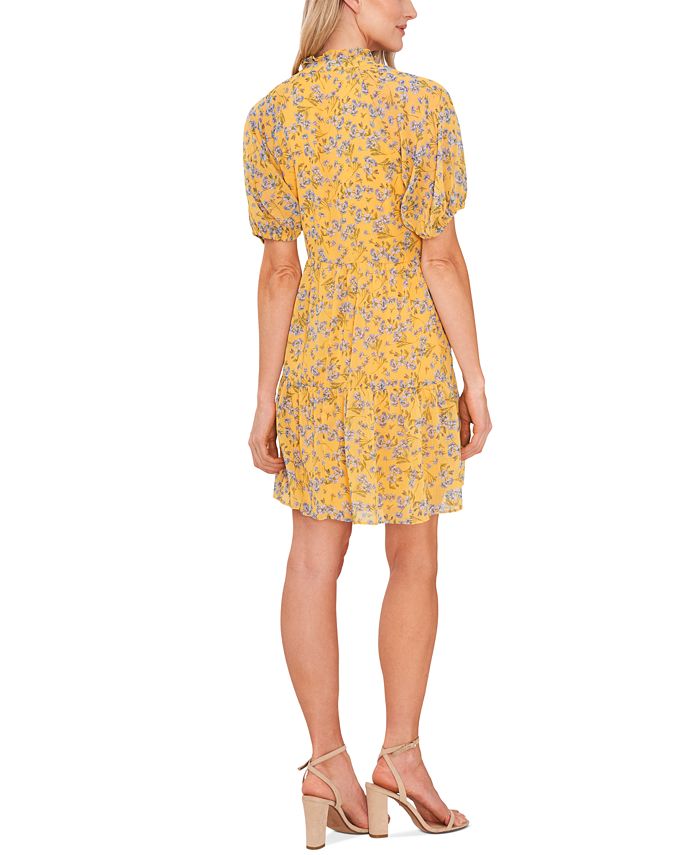 CeCe Women's Short Sleeve Floral Print Baby Doll Dress & Reviews