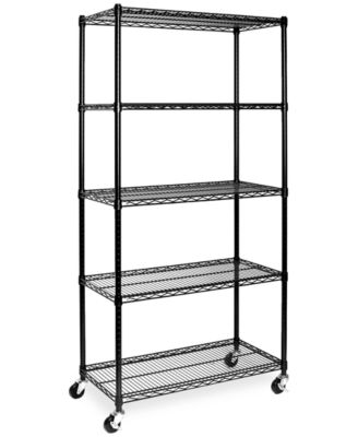 UltraDurable Commercial-Grade 5-Tier NSF Wire Shelving with Wheels