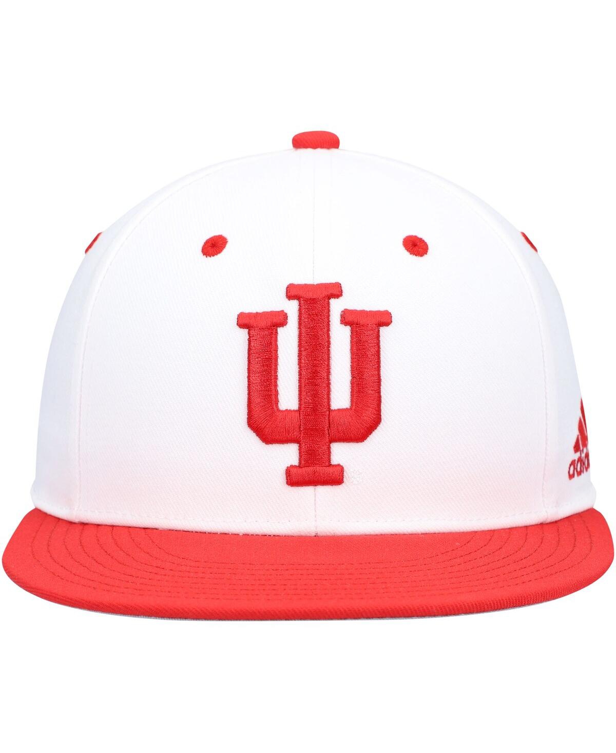 Men's adidasIndiana Hoosiers On-Field Baseball Fitted Hat - White