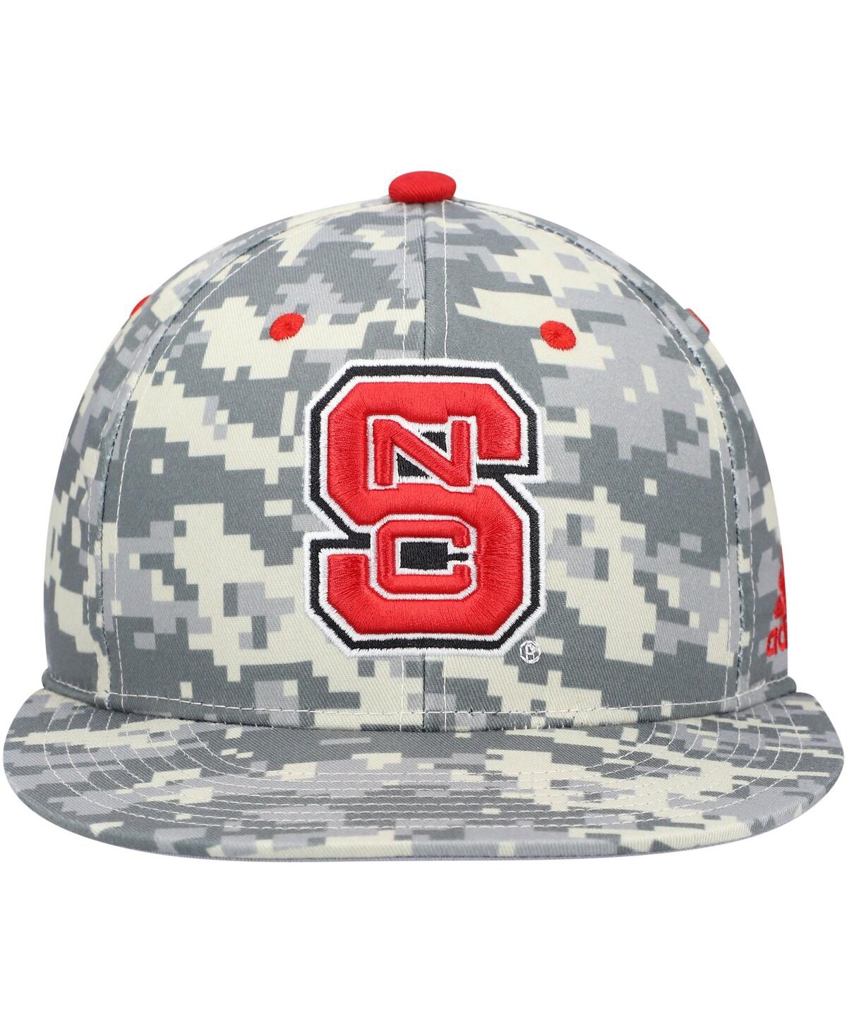 Shop Adidas Originals Men's Adidas Camo Nc State Wolfpack Gray Undervisor On-field Baseball Fitted Hat