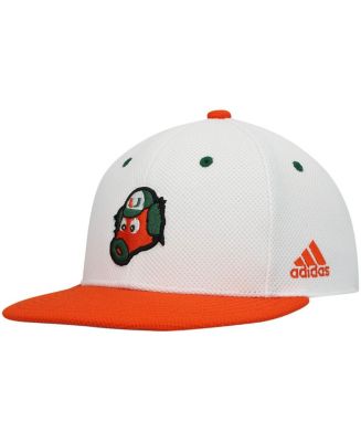 adidas Men's White and Orange Miami Hurricanes Miami Maniac On