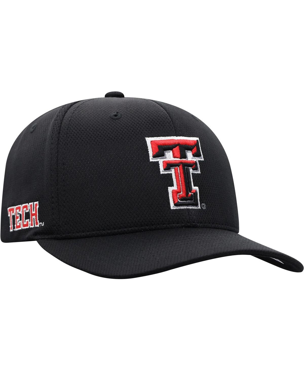 Shop Top Of The World Men's  Black Texas Tech Red Raiders Reflex Logo Flex Hat