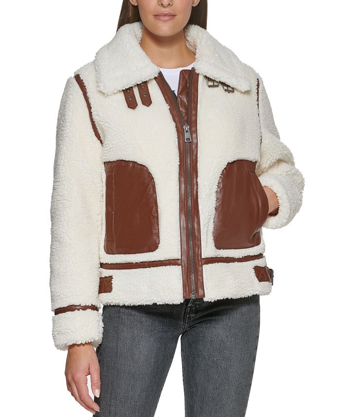 Levi's Women's Sherpa Moto Coat & Reviews - Coats & Jackets - Women - Macy's