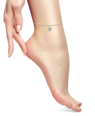 Cubic Zirconia Strawberry Charm Ankle Bracelet, Created for Macy's 