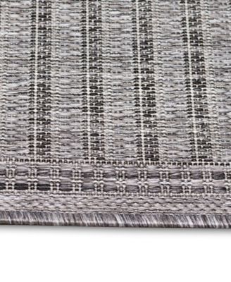 Malibu Simple Border 1'11" x 7'6" Runner Outdoor Area Rug
