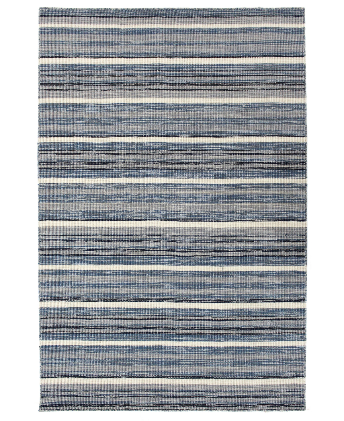 Liora Manne' Aruba Faded Stripe 7'6in x 9'6in Area Rug - Denim