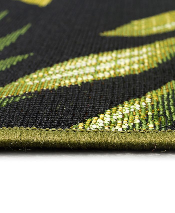 Liora Manne' Marina Jungle Leaves 1'11" x 7'6" Runner Outdoor Area Rug