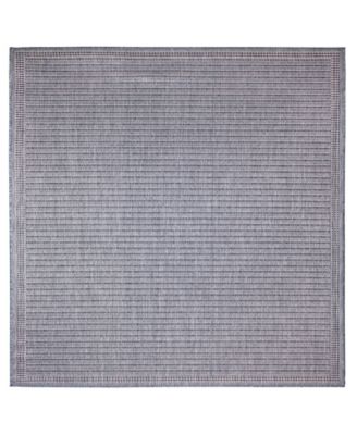 Malibu Simple Border 7'10" x 7'10" Square Outdoor Area Rug