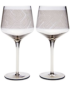 Wine Glasses with Decals, Set of 2, Created for Macy's