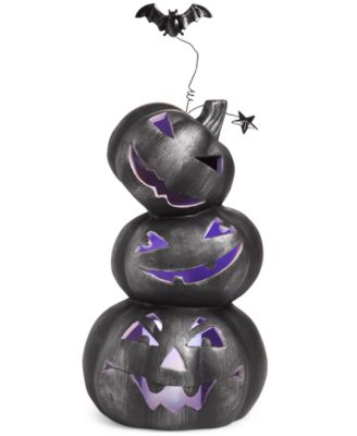 Holiday Lane - Porcelain Pumpkin LED Light-Up Decor