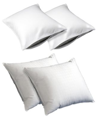 Pure Weave Firm Allergen Barrier Pillow Protector Pillow Bundle Collection