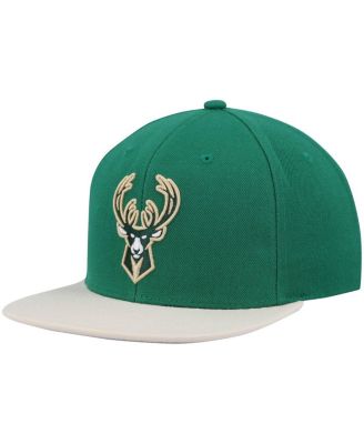 Men's Hunter Green, Cream Milwaukee Bucks Team Two-Tone 2.0 Snapback Hat