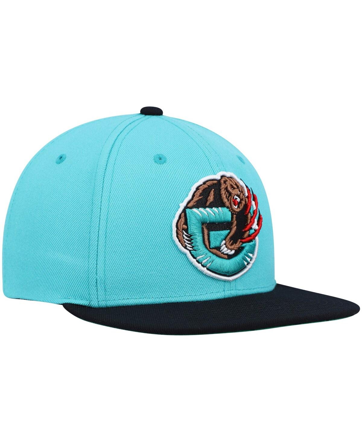 Mitchell & Ness Turquoise/black Vancouver Grizzlies Hardwood Classics Team Two-tone 2.0 Snapback Hat In Turquoise,black