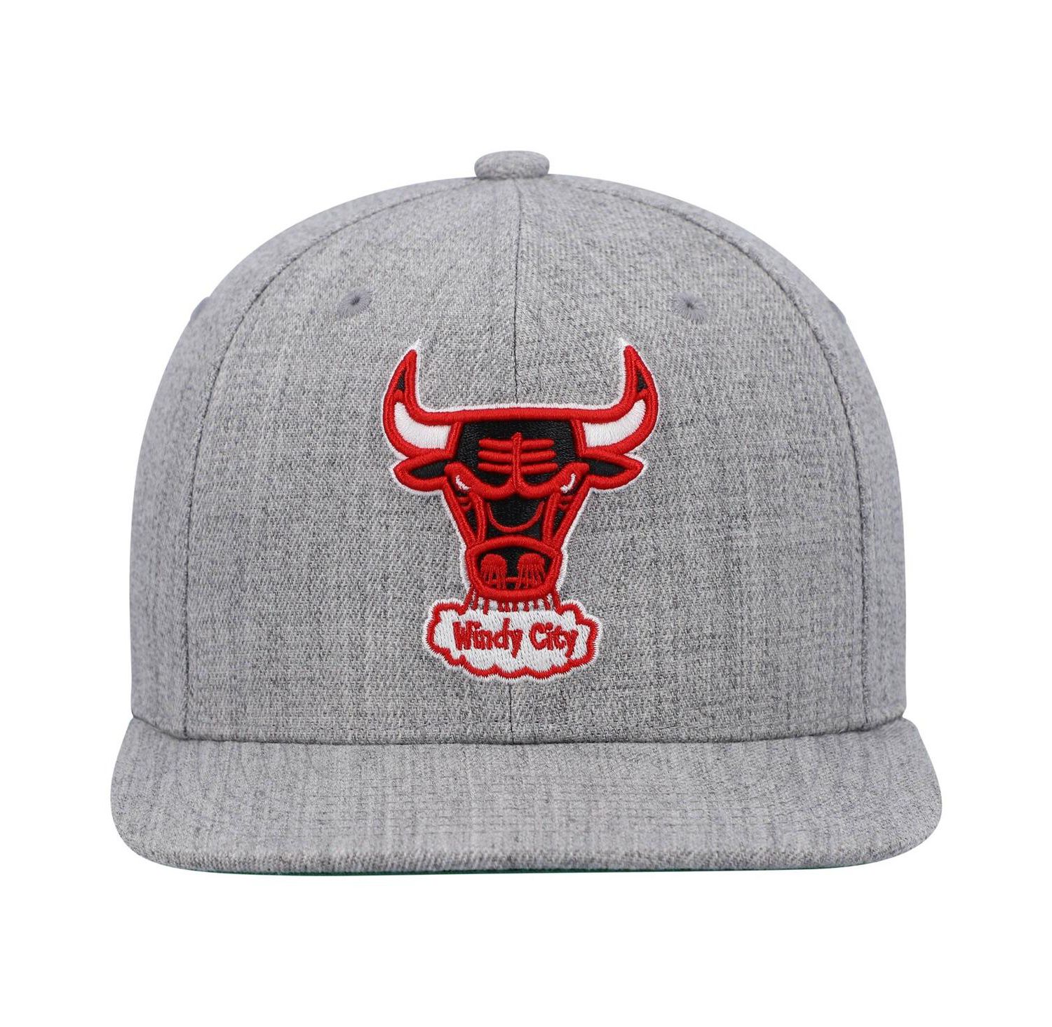 Men's Heathered Gray Chicago Bulls Hardwood Classics Team 2.0 Snapback Hat