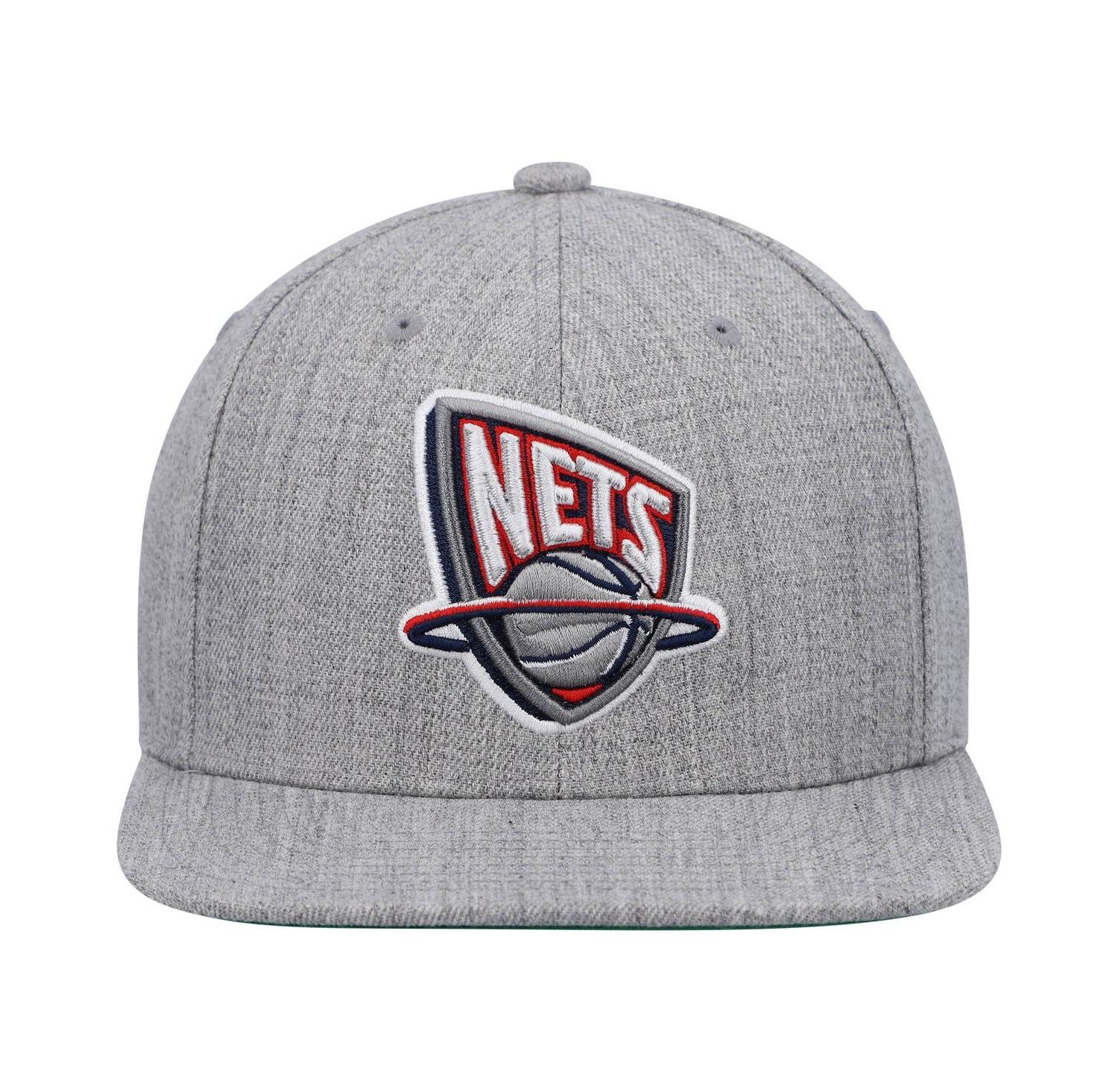Men's Heathered Gray New Jersey Nets Hardwood Classics Team 2.0 Snapback Hat
