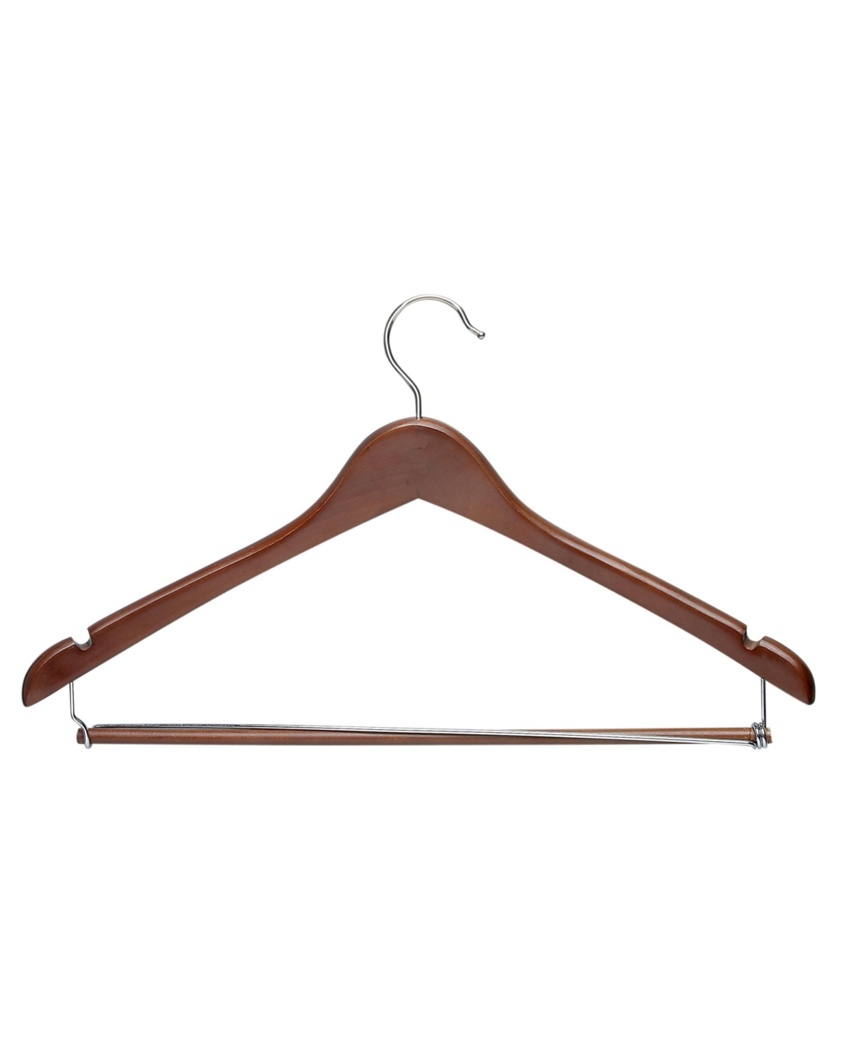 Honey Can Do Contoured Cherry Suit Hangers, Set Of 6 In Natural
