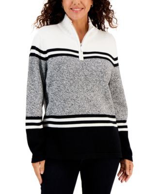 Women's Mapleton Half-Zip Cotton Sweater, Created for Macy's