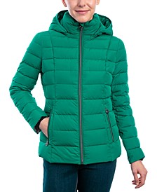 Women's Hooded Stretch Packable Down Puffer Coat, Created for Macy's