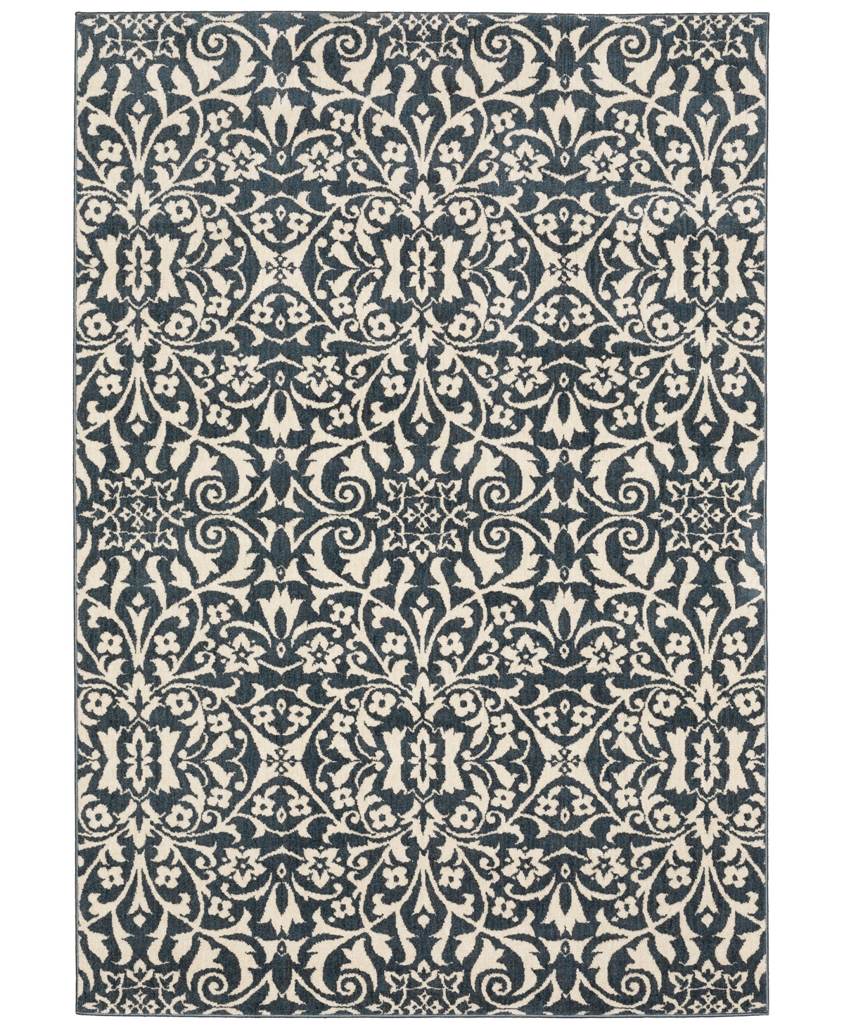 Jhb Design Garett GRT01B 7'10in x 10' Area Rug - Blue, Ivory