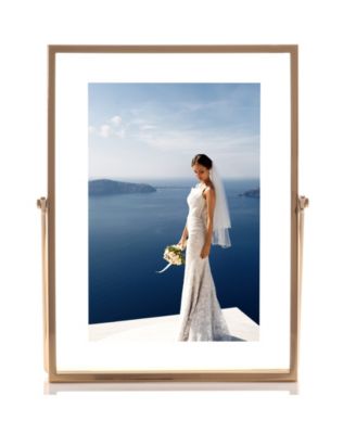Metal Easel Float Picture Frame, 4" x 6"