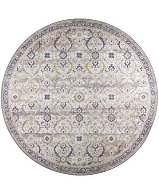 Jericho Washable JC1 6' x 6' Round Area Rug