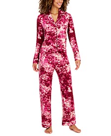 Women's Notch-Collar Pajama Set, Created for Macy's